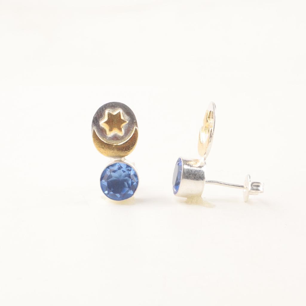 Handmade Earrings Tanzanite Gemstone 925 Sterling Silver Unique Jewelry For Gift EE-141-12