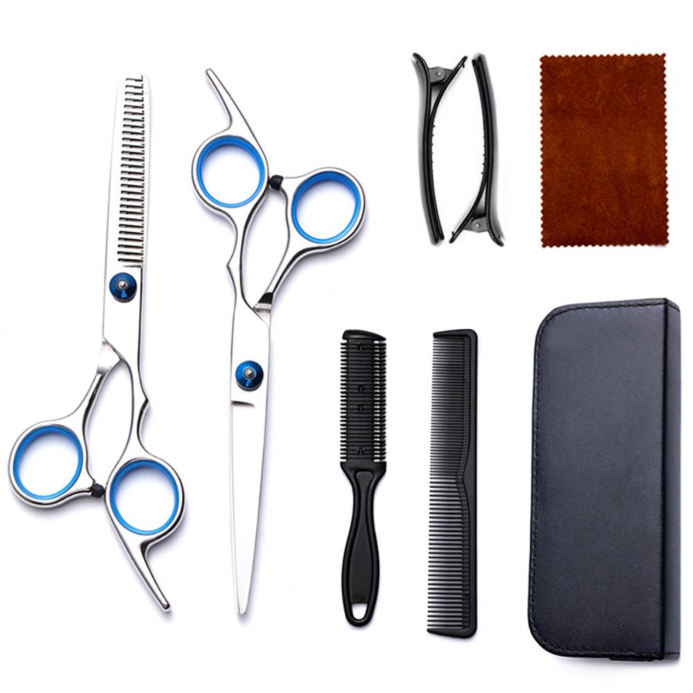 Hairdressing Scissors Set: Colored Straight-Tooth & Thinning Bangs Scissors for Professional Stylists