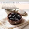 Plus Value Natural Black Tourmaline Tumbled Stone Pebbles for Vastu Feng Shui Aura Chakra Reiki Healing Crystals (300 Grams, Wooden Bowl)