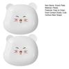 2Pcs Snack To Plate Easy Clean Plastic Cartoon Bear Shape Sauce Dish Plates