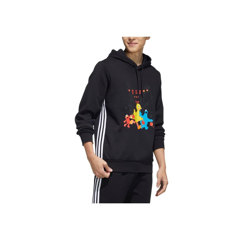 Adidas Neo Cartoon Pattern Sports Pullover Hoodie Men Hoodie Black HD7296