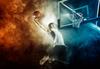Photomural Basketball Player Made A Dunk Washable Fleece 135x90