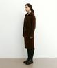 Step Around Merino Wool H-Line Mid Knit Skirt (Brown)