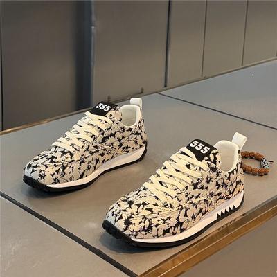 Trendy Shoes Printed Casual High-end New Lace-up Shoes