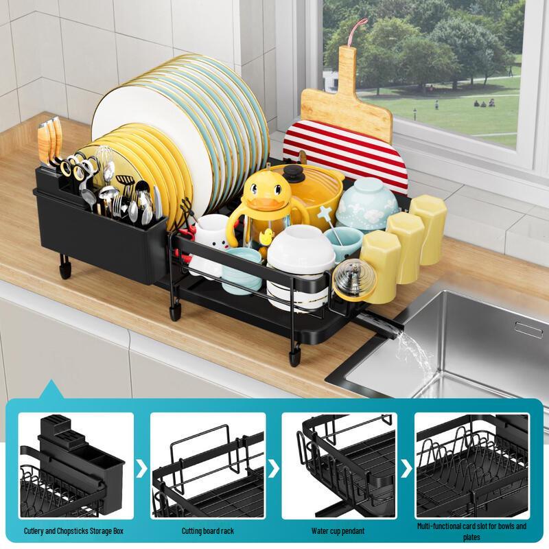 Cmaos Telescopic Kitchen Dish Drying Rack
