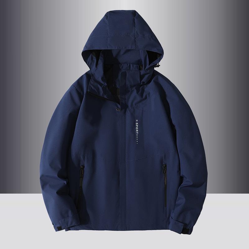 Autumn Outdoor Thin Jacket with Removable Hood Waterproof and Windproof Jacket Outdoor