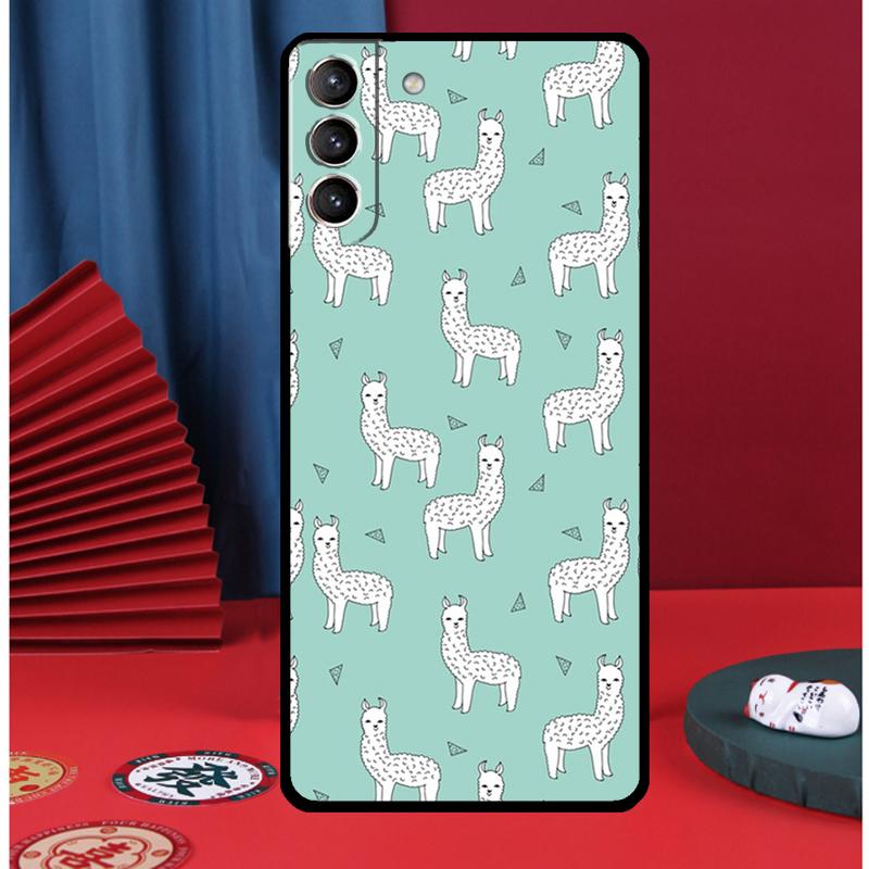 Cartoon Alpaca Llama Phone Case For Samsung Galaxy S25 Ultra S9 S10 S20 S21 S22 Plus S23 FE S24 Ultra Back Cover