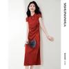 Elegant Chinese Style Stand-Collar Summer Dress