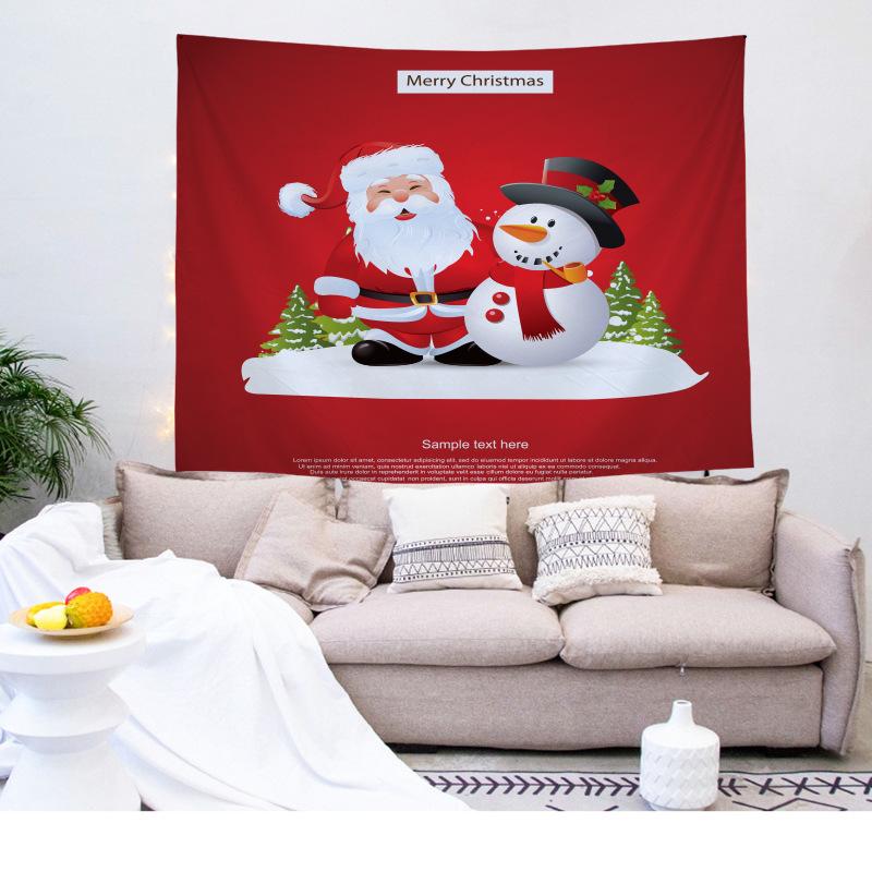 Hippie Christmas Home Decor Tapestry Santa Art Tapestry Bedroom Living Room Wall Decor Backdrop Cloth