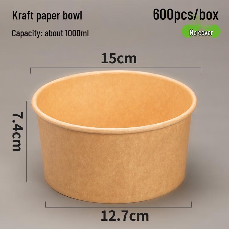 Einweg Kraftpapier Salat- & Mahlzeitenschüssel