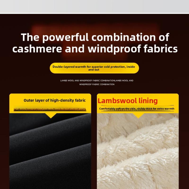 Winter Cotton Pants Men Fleece Lined Plus Size Outdoor Casual Long Pants Warm Lamb Wool Sweatpants Men Casual Sports