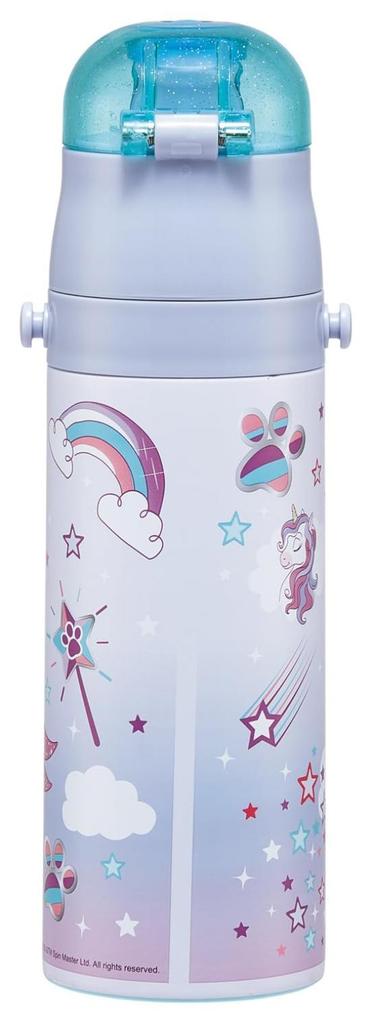 Skater Kids' Water Bottle, 470ml, Paw Patrol Unicorn Design, Insulated, Stainless Steel, Lightweight, SDC4-A