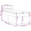 VidaXL Sommier à lattes de lit avec matelas Taupe 90x200 cm Tissu 3288867