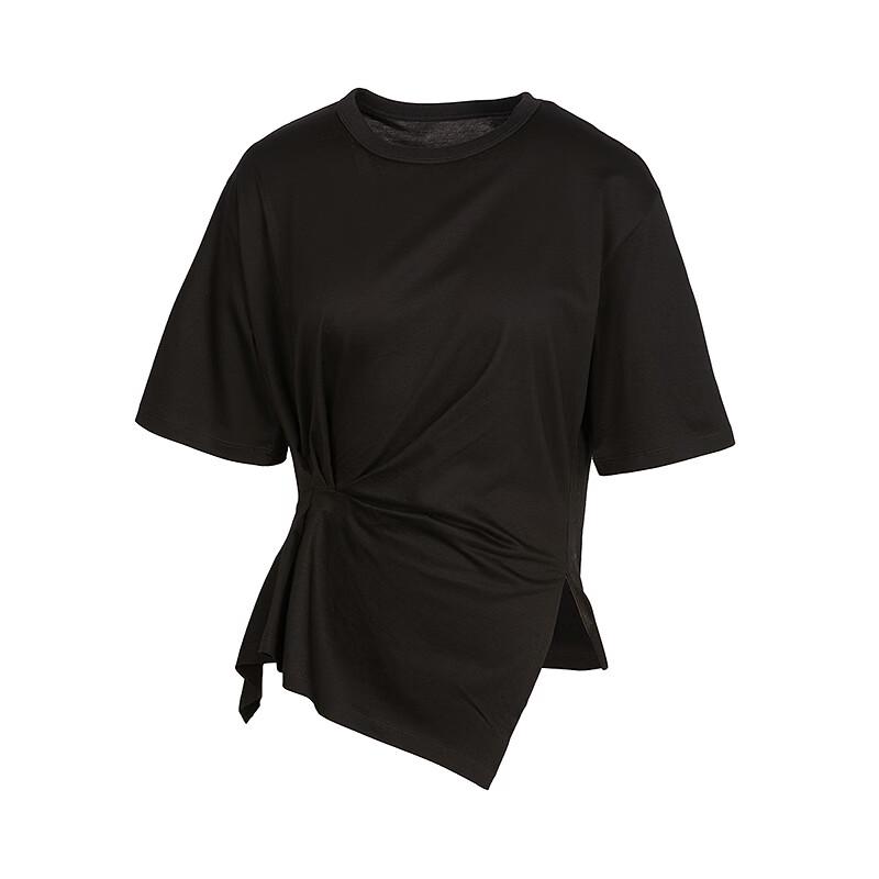 Less Loose Fit Cotton Mid-Sleeve T-Shirt