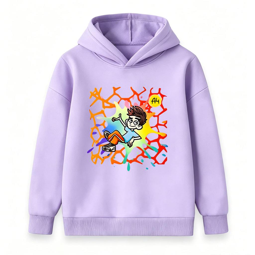 Kids Boys Girls Crew Neck Short Sleeve 100% Cotton T-Shirt, Cool Cartoon Boy Break Dance Printed Soft Breathable Casual Tees for Children Daily Wear S
