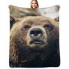 Coperta Morbida Orso Grizzly Coperta Accogliente per Arredamento Casa