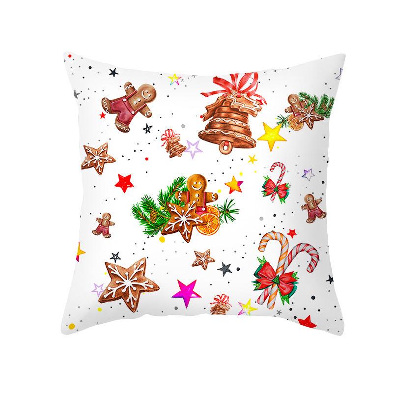 Christmas Pillow Case, Christmas Tree Elk Pillow Case, Peach Skin Cushion Pillow Core, Christmas Atmosphere