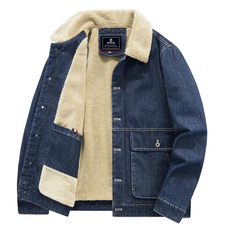Giacca da uomo in denim imbottita in cotone Giacca da uomo invernale nuova Ins trendy tooling top casual abbigliamento da uomo