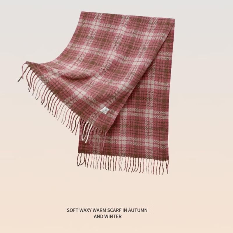 Мужской клетчатый вязаный шарф