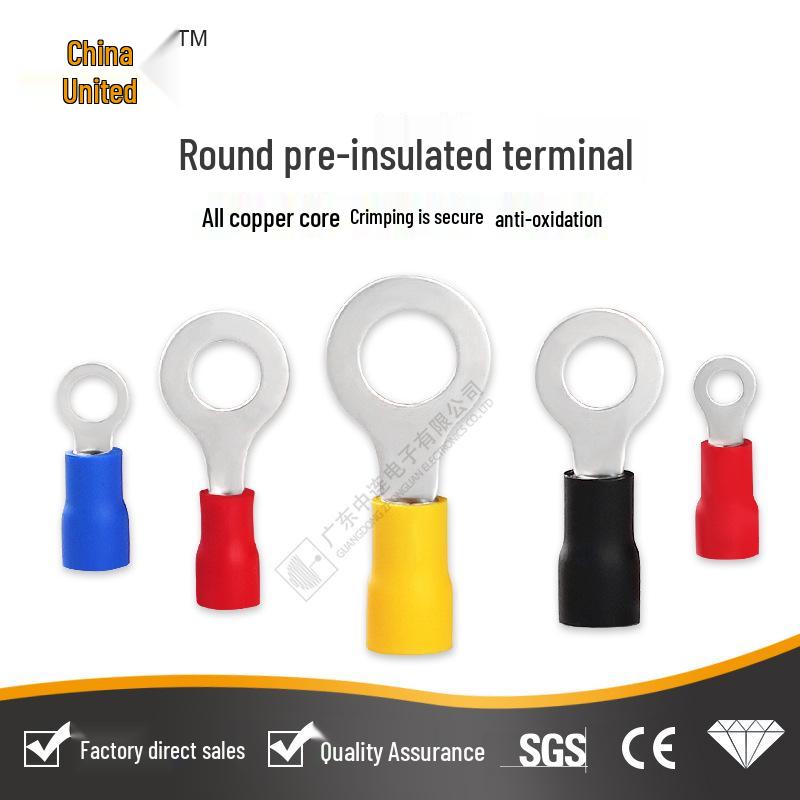 Purple Copper O-type Pre-insulated PVC Crimp Wire Connector