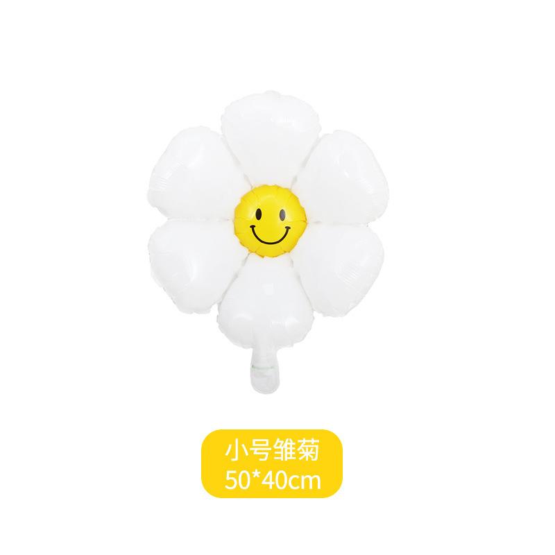 Wind White Little Daisy Balloon Egg Flower Chrysanthemum Birthday Arrangement Smiley Face Sun Flower Balloon