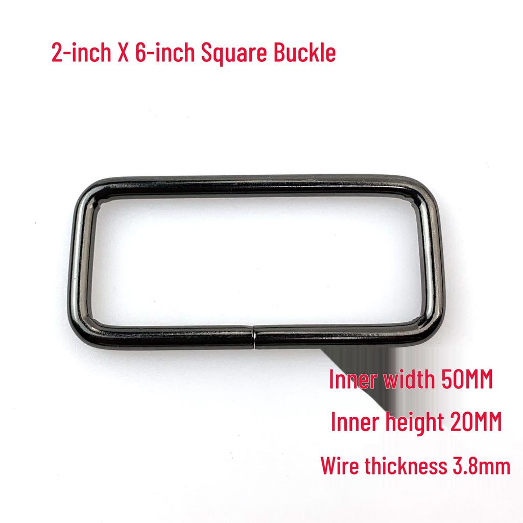 3.8MM Thick Iron Square Ring Buckle for Luggage and Webbing Adjustment