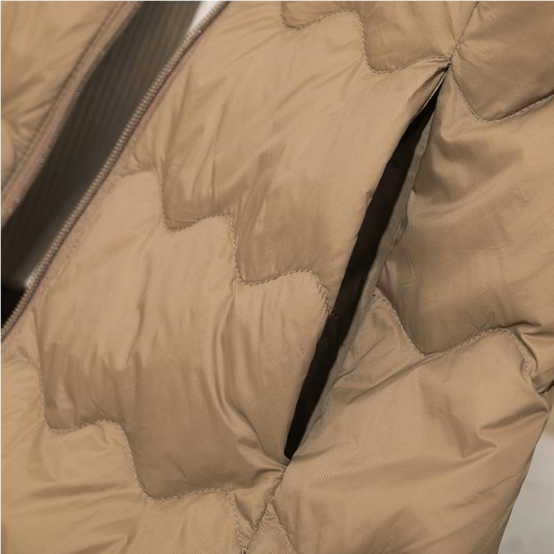 Women's Long Over-the-Knee Lightweight Duck Down Hooded Winter Jacket - Korean Style, Slimming, and Warm.