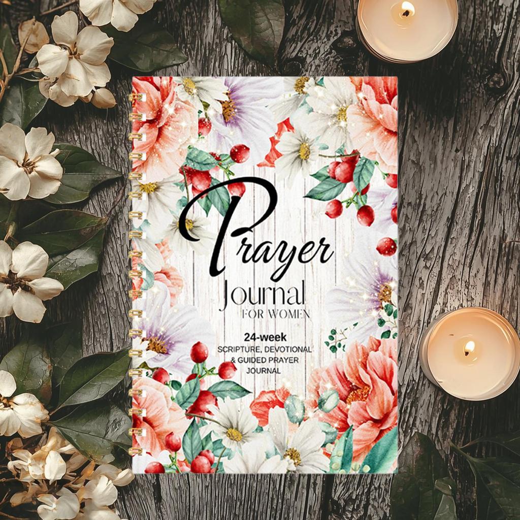 Prayer Journal for Women Bible Journaling Notebook Art Gifts 24 Week Scripture Premium