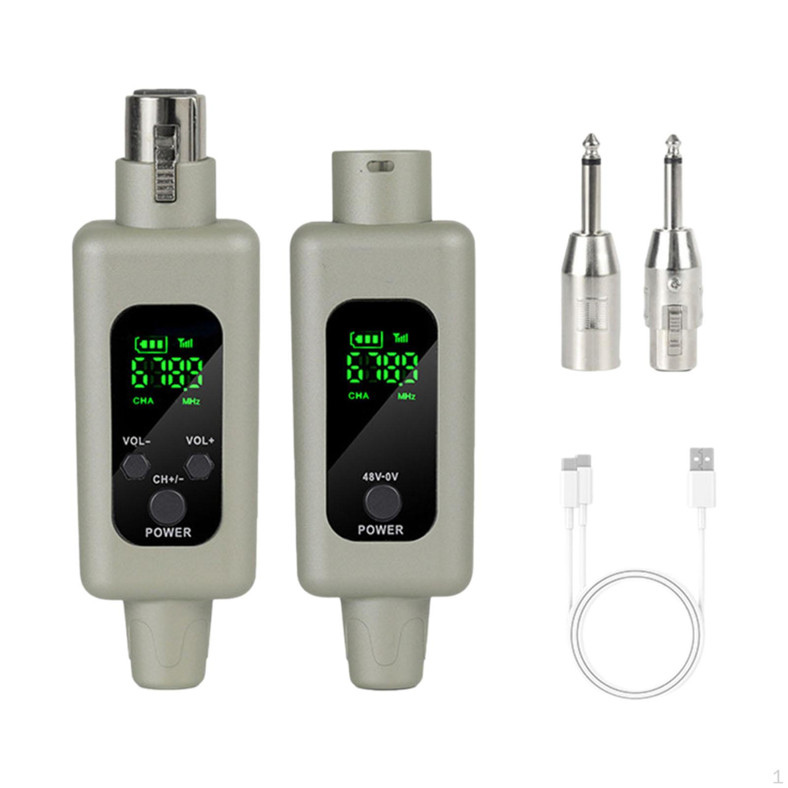 

Комплект беспроводной микрофонной системы XLR для сценических колонок, аудиомикшера, студии звукозаписи 1 By 1 серый