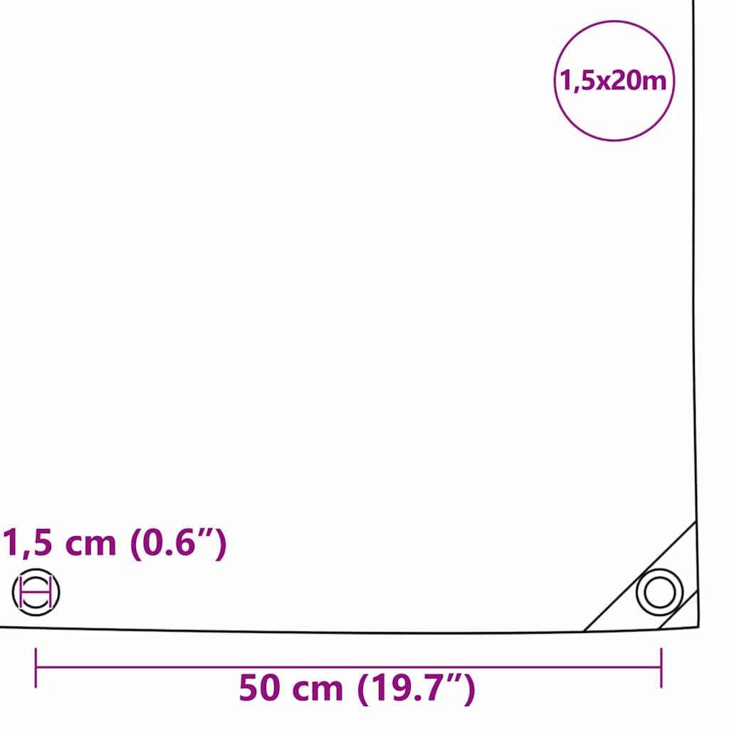 Plane 650g m² Orange 1.5 x 20 m Waterproof Canvas with PVC Coating