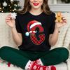 Family Matching Christmas Shirts Santa Alphabet 2026 Funny Xmas Pajamas Party Outfits for Parents Kids Family Vacation Tops Gift