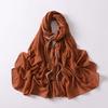 Pearl Chiffon Double Chain Beaded Scarf Ethnic Women S Headscarf