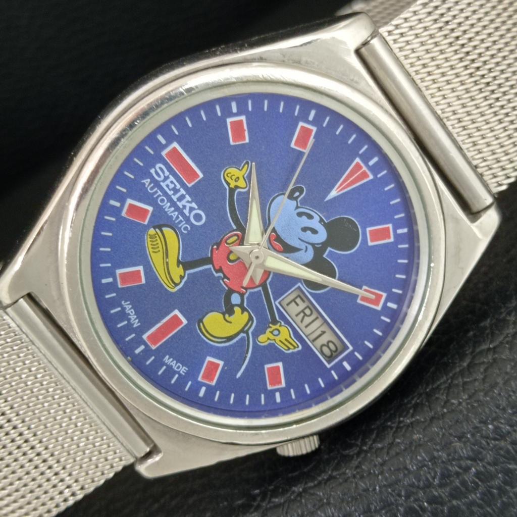 VINTAGE SEIKO AUTOMATIC 7009A JAPAN MENS MICKEY DIAL WATCH a709592-1