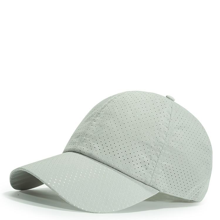 

Summer Thin Outdoor Casual Quick Drying Men s Hat Perforated Mesh Baseball Cap for Women Cycling Sports Adjustable світло-сірий колір