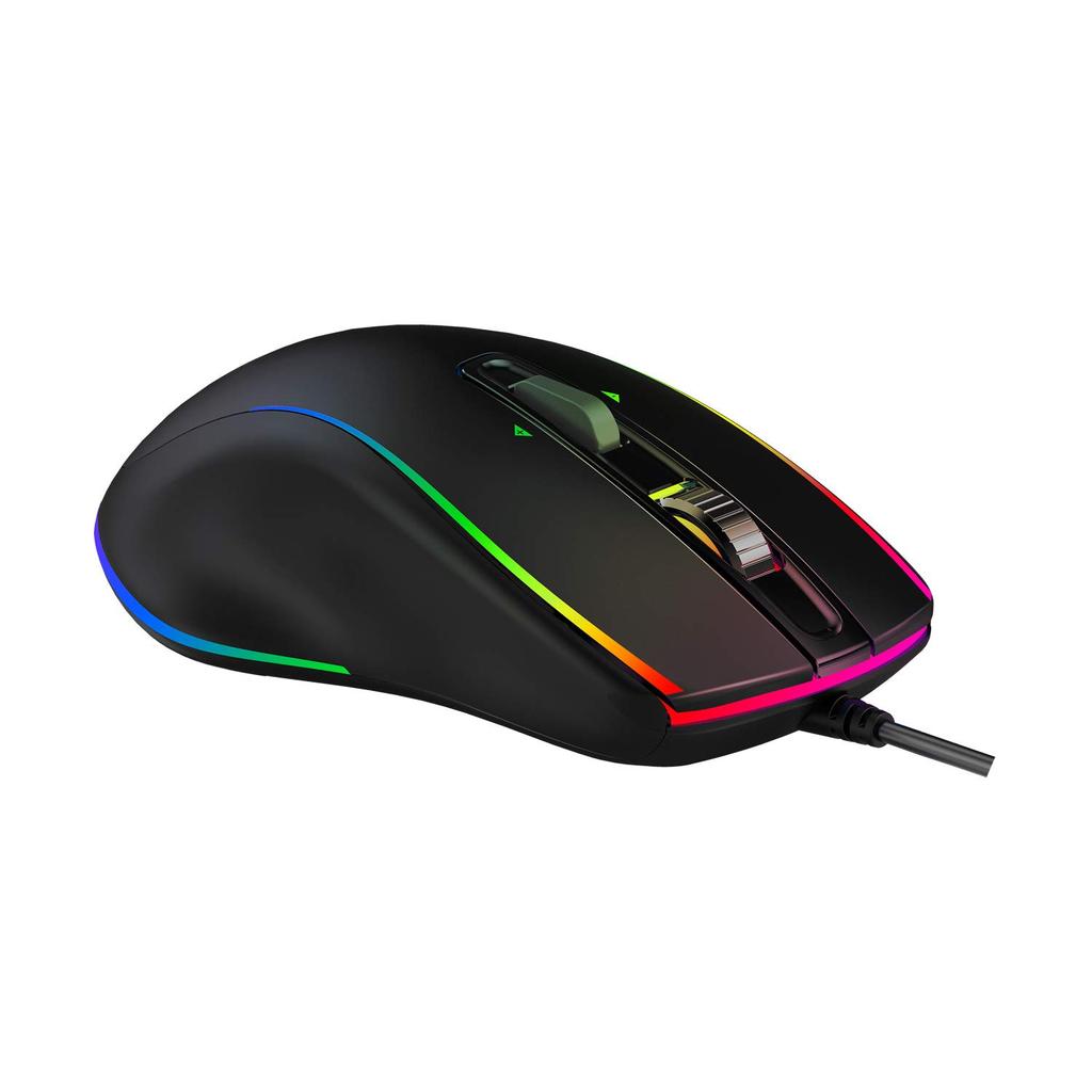 CENTURY RACEN Gaming 6 Mouse, Black, CRC-GMRGB01 [IR LED, Buttons, USB, Wired]