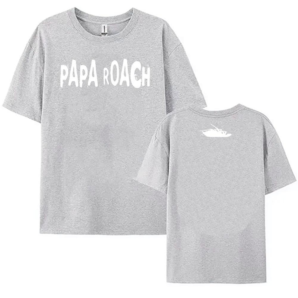 Cotton Summer Tees PAPA ROACH Heavy Mental Band Tshirts Graphic Clothing for Women Short Sleeve Unisex Streetwear O-neck Female Top