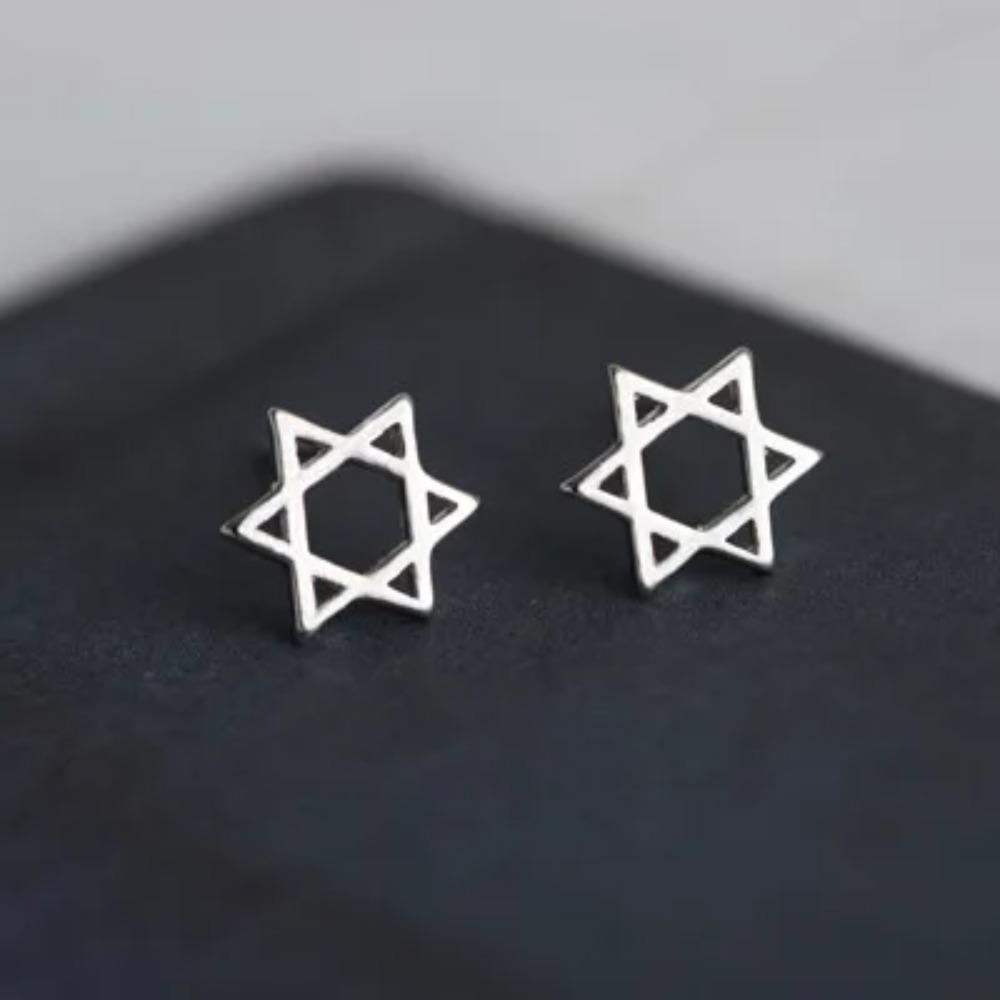 Silver Plated Korean Style Stud Earrings for Women Creative Ear Hole Design Allergy Free Fine Jewelry Accessories