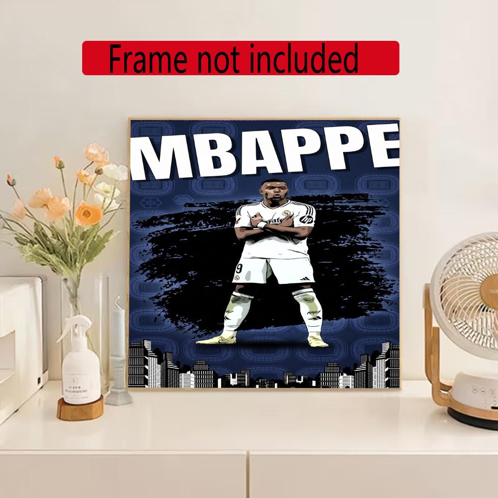 Mbappe 5D Diy Diamond Painting Round Diamond Diy Frameless Holiday Artwork Suitable For Home Office Wall Decoration