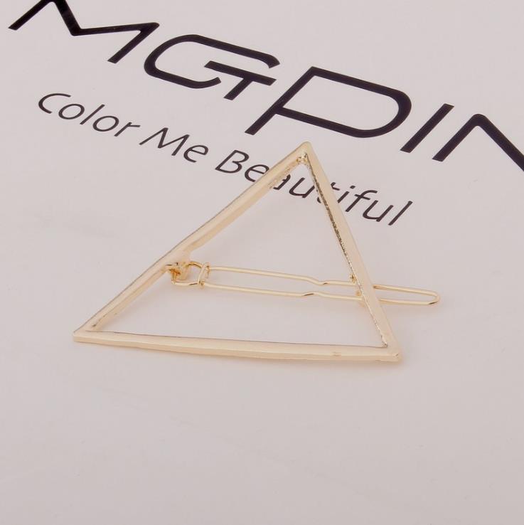 A028 Triangle Moon Circle Geometric Hair Clip - European & American Style Hair Accessories