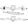 GLOBACT Aluminum Front & Rear Axles Set for 1/10 Axial SCX10 I II RC Crawler Car Upgrade Accessories