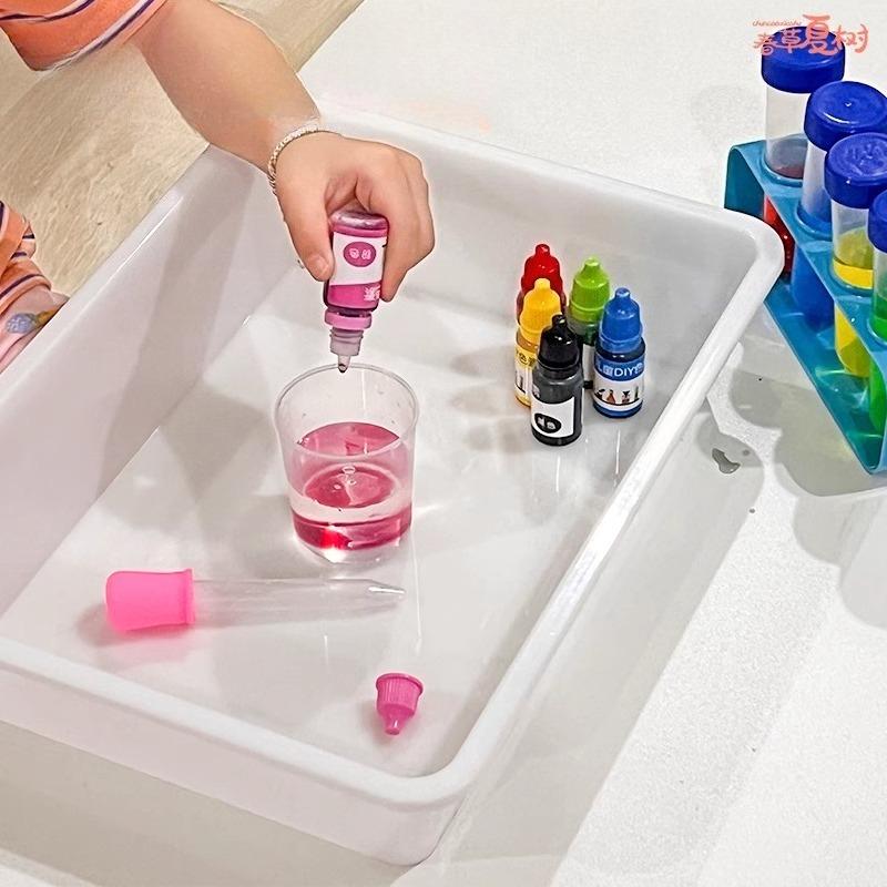 8 Colors Food Grade Pigment 10ml Bottled Tie-dye Children's DIY Material Science Experiment Supplies Educational Aids