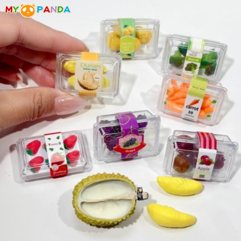 1 Kolekcja Akcesoria dla Lalek Zabawki Najnowsze Miniaturowe Jedzenie do Domku dla Lalek 1/6 Warzywa Owocowe Supermarket Z Wyraźnym Bo