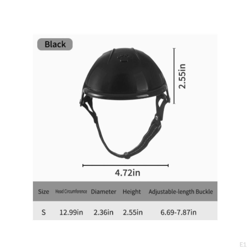 Dog Cat Riding Helmet Cute Compact Pet Biker Stylish for Outdoor Black Small