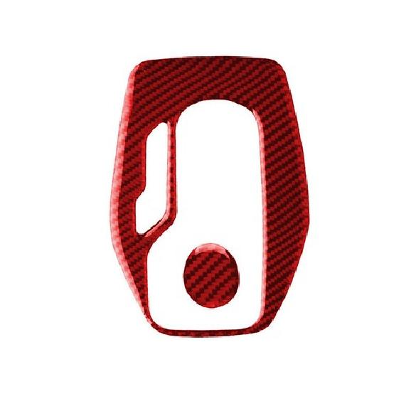 Red Carbon Fiber Car Automatic Gear Shift Knob Panel Cover For Camaro 16-19