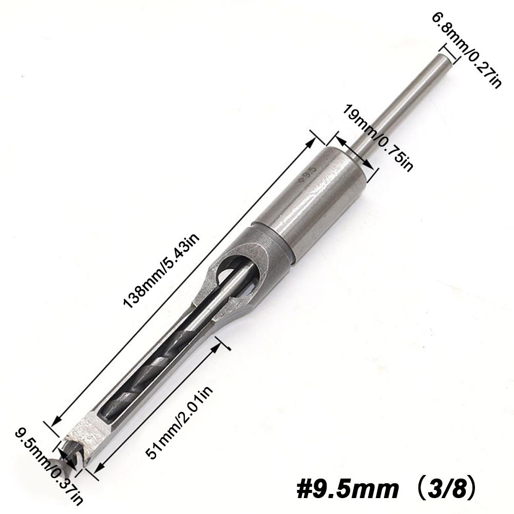 1Pc 6-16mm HSS Square hole drill Woodworking Drill Tools Auger Mortising Chisel Drill Set DIY Furniture Square Woodworking drill