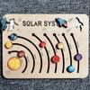 Solar System Planets Wooden Puzzle Personalized Baby Gift Tabletop Educational Wooden Toddler Toy