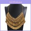 Retro Style Alloy Chain Necklace With Tassels And Waterwave Link For Fashion Ladies