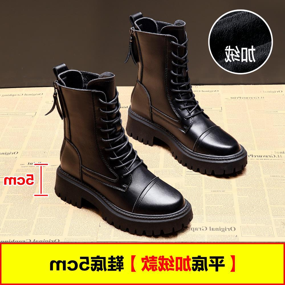 Martin boots, women's boots, thick-soled single boots of the same style, small men's new British style short boots, Yang Minnei increases height