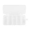 5-Compartment Fishing Lure Box, Soft Hard Bait Hook Fishing Accessory Organizer Case, Clear Visible Plastic Fishing Tackle Storage Container