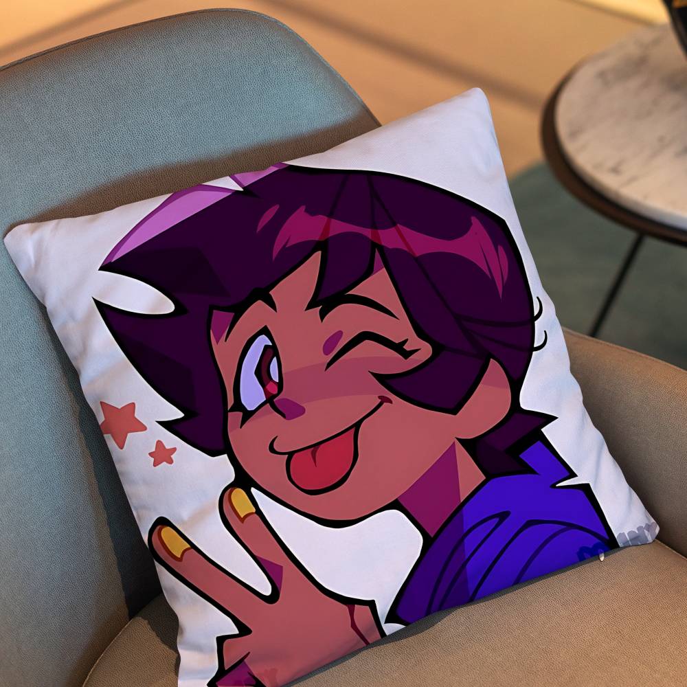 Luz Noceda Amity Blight Owl House Pillow Case Anti-Dustmite Pillowcase Invisible Zipper Silky Short Plush Sofa Cushion Cover